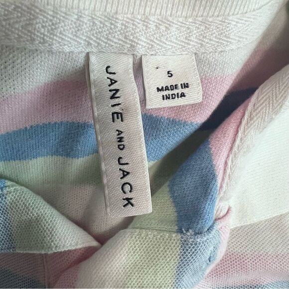 Janie and Jack Pastel Striped Polo Size 5 - Picture 5 of 8